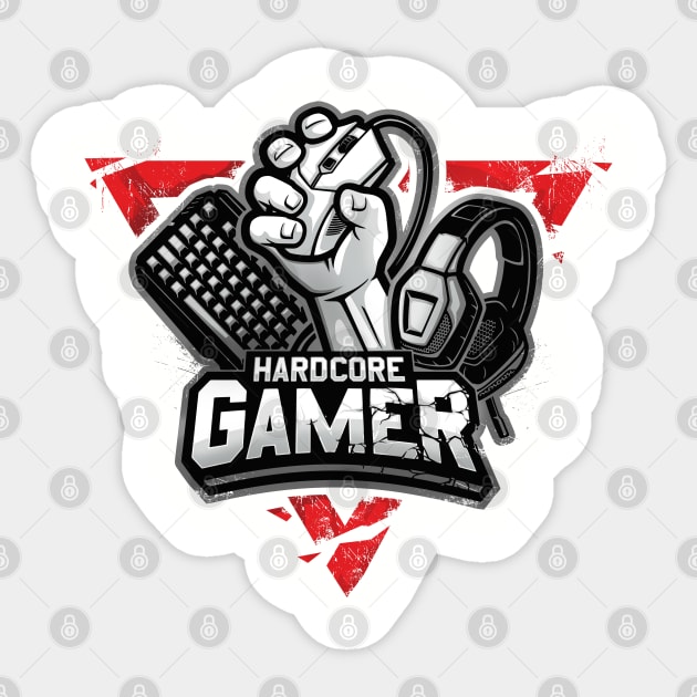 Hardcore Gamer Sticker by raxarts